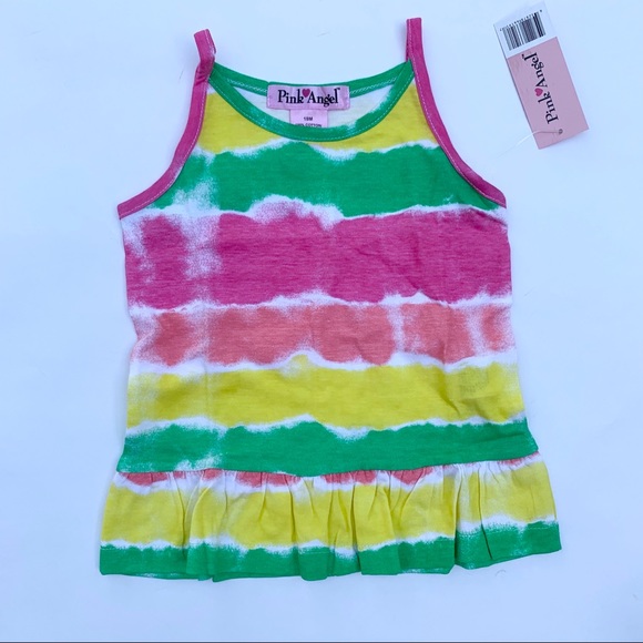 Baby girl tie-dye biker short and matching tank - Picture 2 of 4